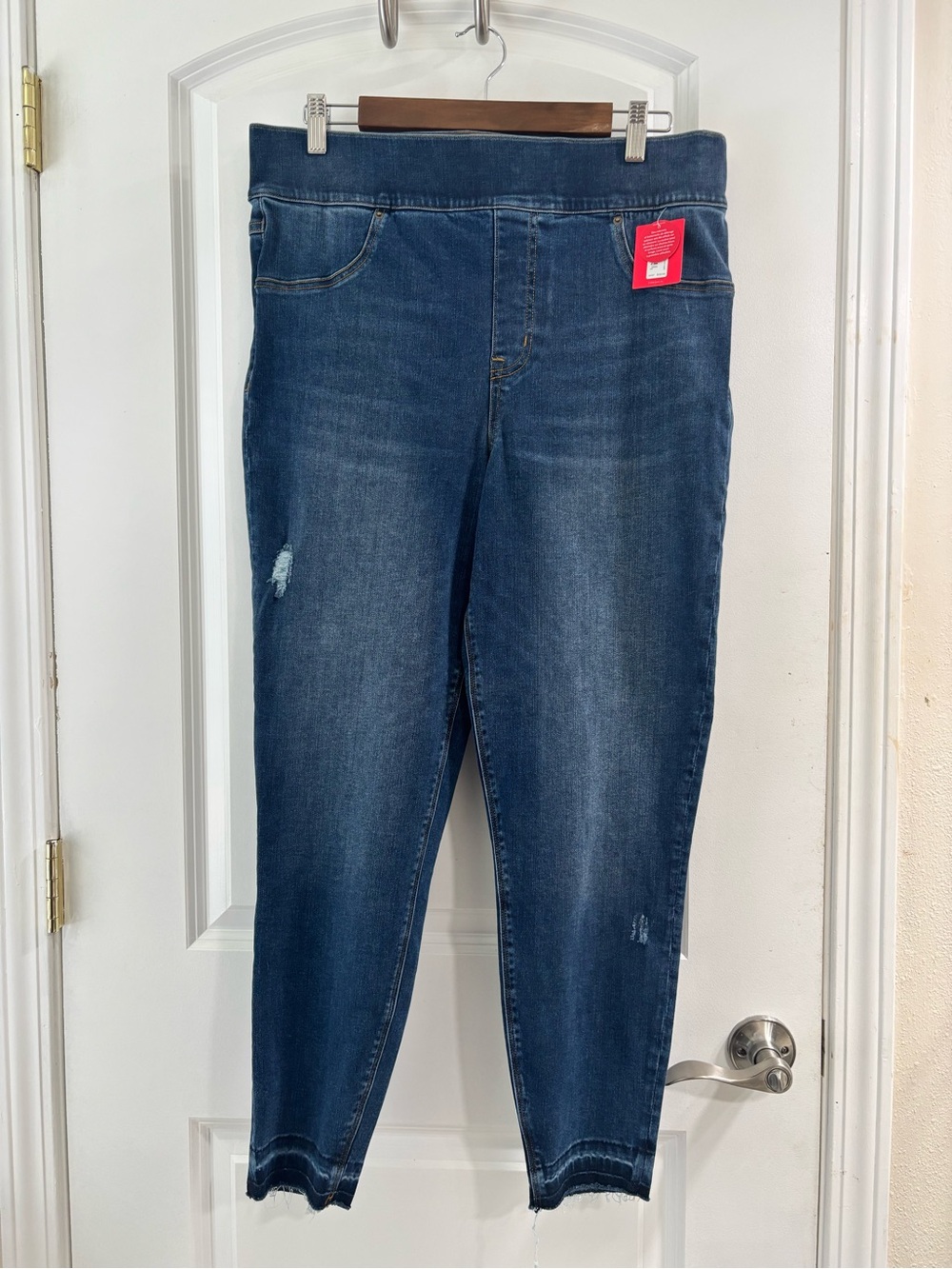 NWT SPANX Dark Wash Blue Jeggings Size 1X - Picture 2 of 10